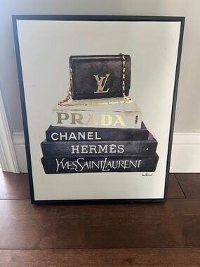 Luxury Book Stack Wall Art - Black and Gold